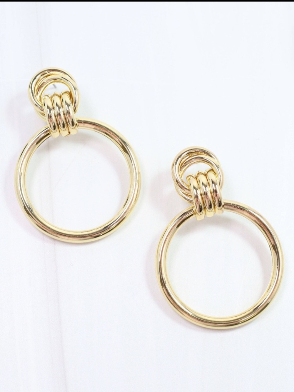 Caroline Hill Gold Freddie Drop Earring